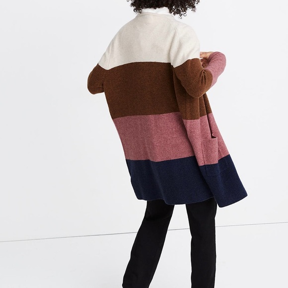 MADEWELL Blended Wool Kent Striped Cardigan Sweater XS - Picture 4 of 10